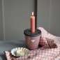 Mobile Preview: Kerzenhalter für Tassen und Becher grau