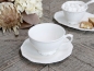 Preview: Teetasse mit Untertasse weiß Landhausstil