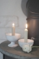 Preview: Kerzenhalter in Schale weiß