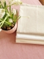 Preview: einfarbig Tischläufer Landhausstil weiß rosa beige