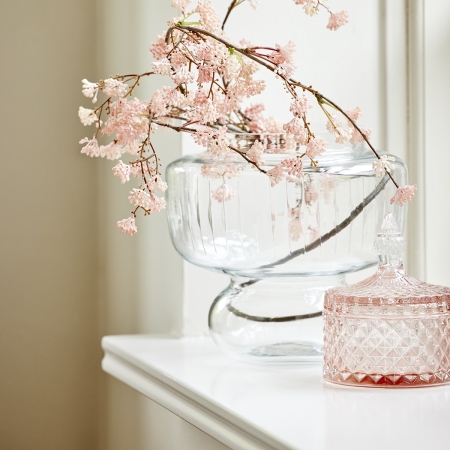 Frühlingszweig rosa Blüten 100cm