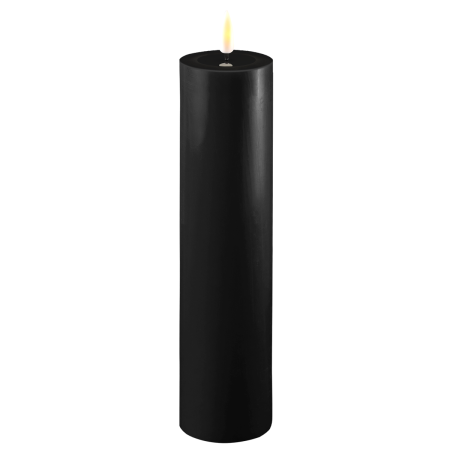 LED Kerze mit reale Flamme black