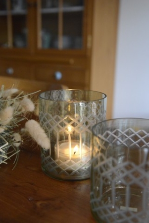 Vase mit Schliff Glas