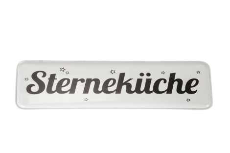 Sterneküche Küchenschild Emaille Bild Blechschild 56 cm Shabby