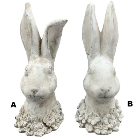 Hase Büste groß Kaninchen mit langen Ohren weiß