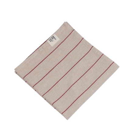 Stoffserviette Lucas Beige Rot gestreift