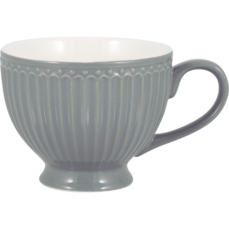 GreenGate Teetasse große Tasse Porzellan Alice stone grey