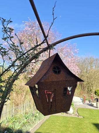 Hexenhaus Vogelhaus Edelrost Gartendekoration XL