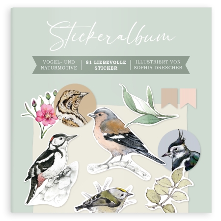 Stickeralbum 81 Sticker Aufkleber Vogel-und Naturmotive