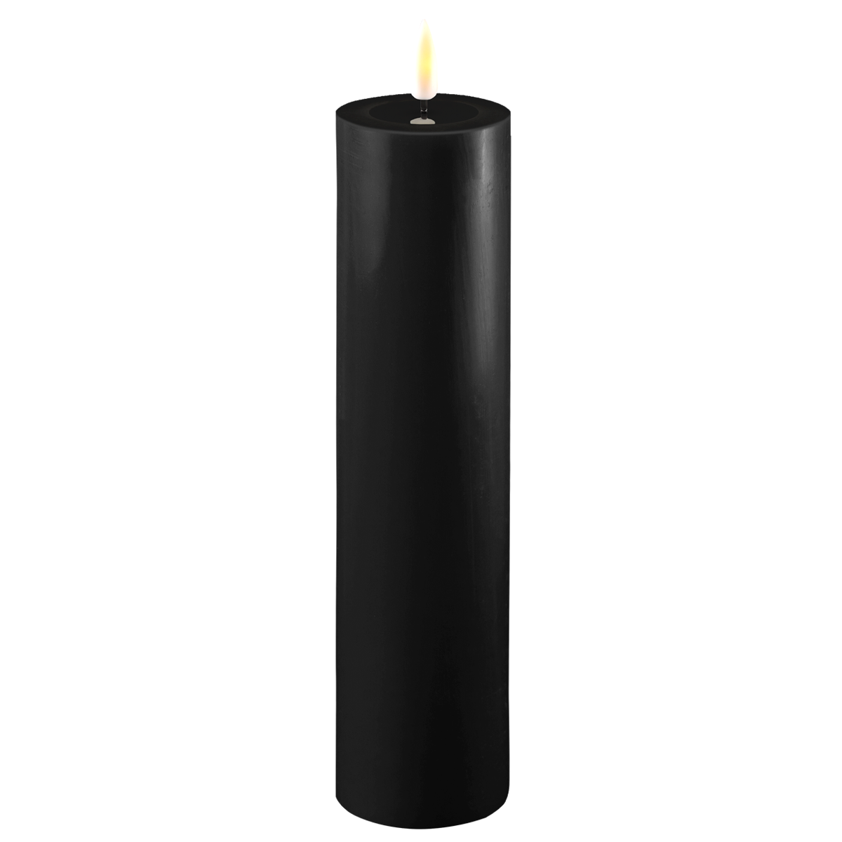 DELUXE Homeart LED Echtwachs Kerze I flame Real Schwarz