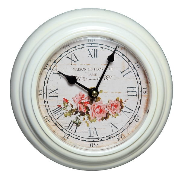 Wanduhr Rosen Shabby Chic