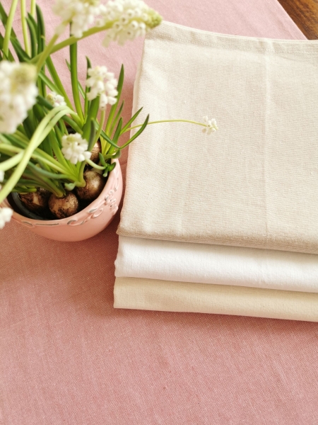 einfarbig Tischläufer Landhausstil weiß rosa beige