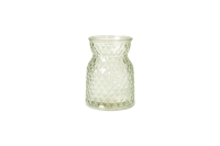 Glas Vase Romben Aqua Grün