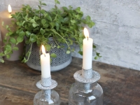 Kerzenhalter für Flasche Zink grau