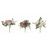 Rosen Strauß rosa weiß lila Kunstblume Seidenblume Blumenstrauß Rosenstrauß