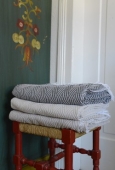 Decke Creme gemustert 150 x 250 cm Baumwolle