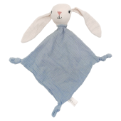 Schnuffeltuch Hase in Hellblau, Beige