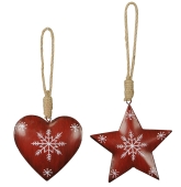 Baumschmuck Geschenkanhänger Herz Stern Schneeflocke