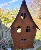 Hexenhaus Vogelhaus Edelrost Gartendekoration