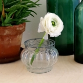 Vase bauchig mit Steckhilfe Steckgitter abnehmbar in 3 Größen