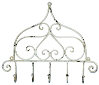 Wandhakenleiste mit 5 Haken Shabby Chic Antique
